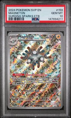 2024 POKEMON SVP EN-SV BLACK STAR PROMO #159 MAGNETON PSA 10 - Image 1