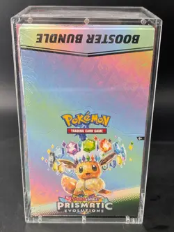 Pokemon SV8.5 Prismatic Evolutions Sealed Booster Bundle Display W/Acrylic Case - Image 1