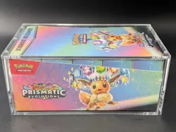 Pokemon SV8.5 Prismatic Evolutions Sealed Booster Bundle Display W/Acrylic Case - Image 4