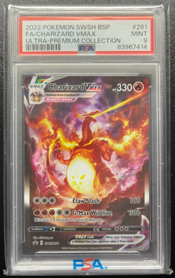 2022 Pokemon SWSH Charizard Vmax FA UPC Black Star Promo #261 PSA 9 - Image 1