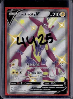 2021 Pokemon SWSH Shining Fates Toxtricity V Shiny Vault #SV112/SV122 - Image 1