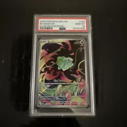2025 POKEMON MEG EN-MEGA EVOLUTION ILLUSTRATION RARE #133 BULBASAUR PSA 10 - Image 1