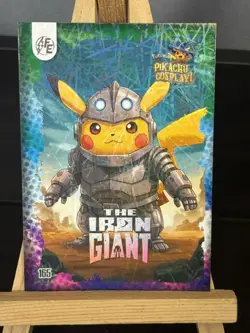 The Iron Giant Pikachu #165 Laser Holo Electric Pikachu Cosplay Pokemon ZL13 - Image 1