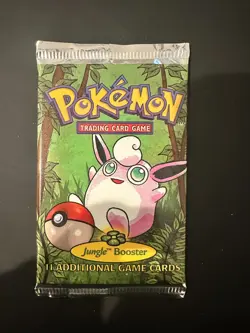 Pokemon WOTC Jungle Unlimited Booster Pack Vintage Sealed TCG Wigglytuff Artwork - Image 1