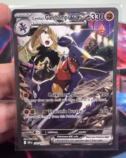 Pokemon Cynthia's Garchomp EX Full Art Holo 232/182 Destined Rivals 330 HP SIR - Image 1