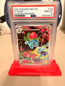 Ivysaur 134/132 Illustration Rare Holo Mega Evolution 2025 Pokemon PSA 10 - Image 1
