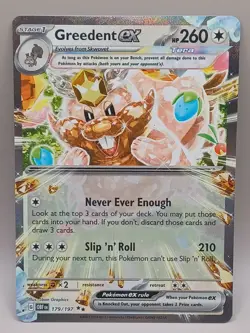 Greedent ex - 179/197 Obsidian Flames Double Rare Pokemon - NM/MINT - Image 1