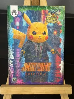 John Wick Chapter Pikachu #169 Laser Holo Electric Pikachu Cosplay Pokemon ZL13 - Image 1