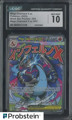 2025 Pokemon MEP EN BSP Ultra Premium Collection #023 Mega Charizard X ex CGC 10 - Image 1