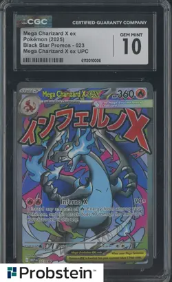 2025 Pokemon MEP EN BSP Ultra Premium Collection #023 Mega Charizard X ex CGC 10 - Image 1