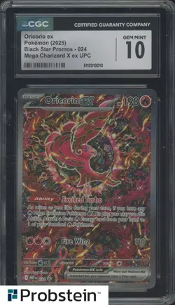 2025 Pokemon MEP EN BSP Ultra Premium Collection #024 Oricorio ex CGC 10 - Image 1