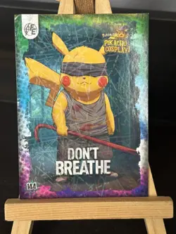 Don't Breathe Pikachu #144 Laser Holo - Electric Pikachu Cosplay - Pokemon ZL13 - Image 1