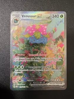 Venusaur EX Pokemon Scarlet Violet 151 198/165 Special Illustration Rare SIR NM - Image 1