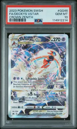 2023 Pokemon Sword And Shield Crown Zenith Deoxys VSTAR Fa PSA 10 #GG46 - Image 1