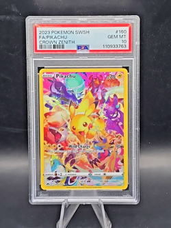 2023 Pokemon Crown Zenith Pikachu #160 PSA 10 Secret Rare - Image 1