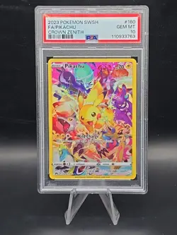 2023 Pokemon Crown Zenith Pikachu #160 PSA 10 Secret Rare - Image 2