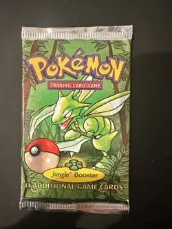 Pokemon WOTC Jungle Unlimited Booster Pack Vintage Sealed TCG Scyther Artwork - Image 1
