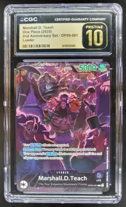 2025 ONE PIECE MARSHALL D. TEACH LEADER 2ND ANNIV OP09-081 CGC 10 PRISTINE A PT - Image 1