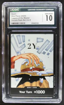 2025 ONE PIECE DON!! LEGACY OF THE MASTER DOUBLE PACK CGC 10 B PT - Image 1
