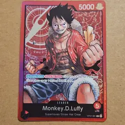 One Piece TCG Foil Monkey.D.Luffy - ST01-001 - Leader Errata NM/M English CCG - Image 1