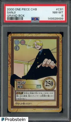 2000 One Piece CHB Grand Box #C81 Sanji PSA 8 NM-MT - Image 1