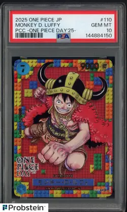 2025 One Piece JPN PCC One Piece Day '25 #110 Monkey D. Luffy PSA 10 GEM MINT - Image 1