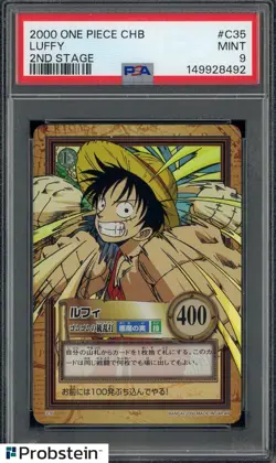 2000 One Piece CHB 2nd Stage #C35 Luffy PSA 9 MINT - Image 1
