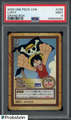 2000 One Piece CHB Grand Box #C69 Luffy PSA 9 MINT - Image 1