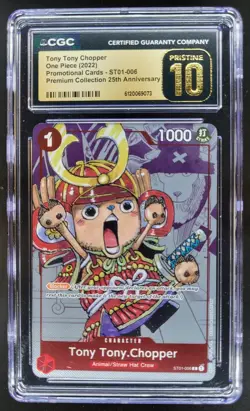 2022 One Piece Premium 25th Anniversary Tony Chopper Promos CGC 10 PRISTINE B PT - Image 1
