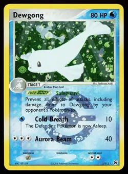 Dewgong 3/112 Rare Reverse Holo FireRed & LeafGreen Pokemon Card - Image 1