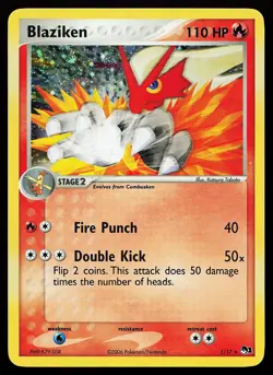 Blaziken 1/17 Holo Rare POP Series 1 Pokemon Card - Image 1