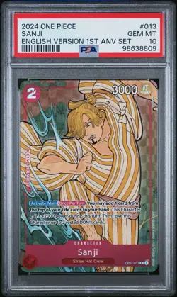 Sanji (English Version 1st Anniversary Set) OP01-013 One Piece Promotion Cards - Image 1
