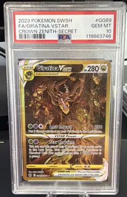 Pokemon Giratina VSTAR GG69/GG70 Crown Zenith Secret Rare Holo PSA 10 Card - Image 1