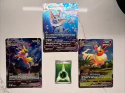 Pokemon Jumbo Cards Flareon VMAX, Vaporeon VMAX, Jolteon VMAX Set of 3 - Image 1