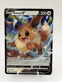 Eevee V 108/159 Ultra Rare,Holo Crown Zenith Pokemon Card - Image 1