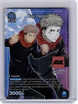 2024 Union Arena —Yuji Itadori #JJK-1-038 Promotion Cards—U Foil (AX Ex.) [DMG] - Image 1