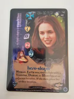 Buffy the Vampire Slayer CCG (Class of '99) Faith [1 hero] 127 Foil Rare Card - Image 1