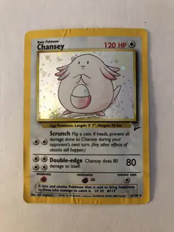 Chansey - 3/130 - Pokemon Base Set 2 Holo Rare Card WOTC - Swirl💫 - Image 1