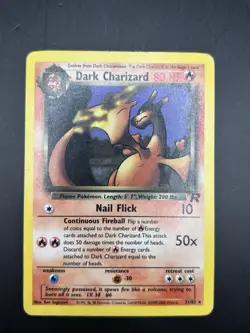 Pokemon TCG Dark Charizard Team Rocket 21/82 80 HP Rare Regular English Card - Image 1