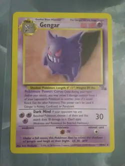 Pokemon Gengar TCG Card 20/62 Fossil Regular Unlimited Rare LP Condition - Image 1