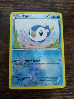 Pokemon Legendary Treasures Piplup 33/113 Reverse Holo Card - Image 1