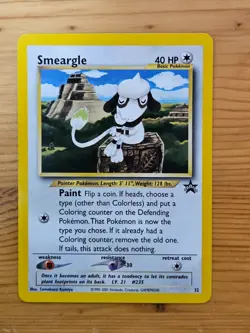 Smeargle Black Star Promo Pokemon Card - Non Holo 32 LP/NM WOTC. - Image 1