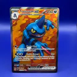 Pokemon TCG Toxicroak EX Scarlet & Violet Base Set Holo Ultra Rare Card 232/198 - Image 1