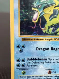 Pokemon Gyarados 6/102 Base Set Holo Rare 1999 WOTC Vintage Card Swirl - Image 3