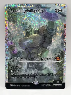2026 Magic The Gathering Leonardo, Cutting Edge (Showcase) (Fracture Foil) TMNT - Image 1