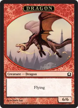 1x Dragon Token Moderate Play MTG Magic - Kid Icarus - - Image 1