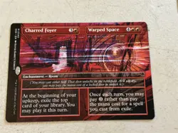 mtg borderless Charred Foyer / Warped Space, Duskmourn room, unplayed - Image 1