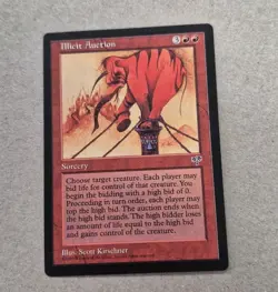 UNPLAYED NM MTG Illicit Auction - Mirage Magic the Gathering EDH CUBE VINTAGE - Image 1