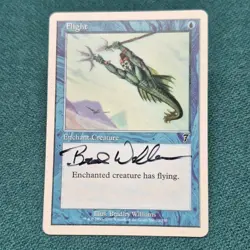 UNPLAYED SIGNED NM Flight 7th Edition MTG MAGIC BRADLEY WILLIAMS EDH CUBE - Image 1
