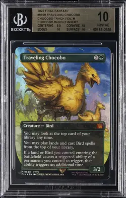 2025 MTG FINAL FANTASY CHOCOBO BUNDLE INSERT #568 TRAVELING CHOCOBO BGS 10 - Image 1